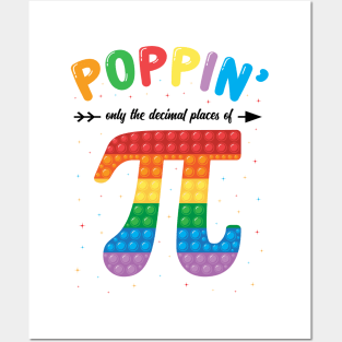 Funny Poppin only the decimal places of Pi Day Posters and Art